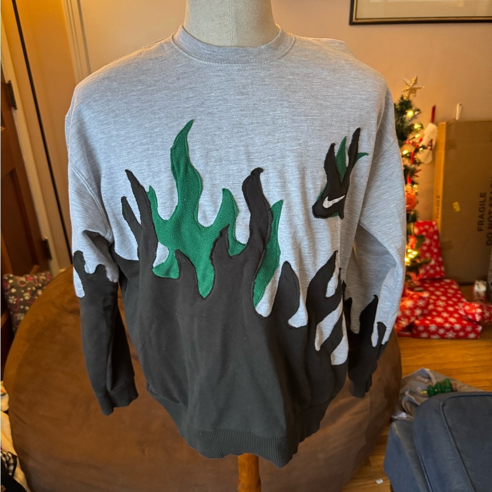 Custom Nike Flame Crewneck